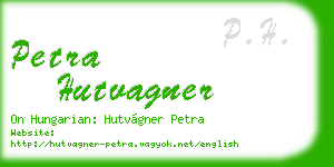 petra hutvagner business card